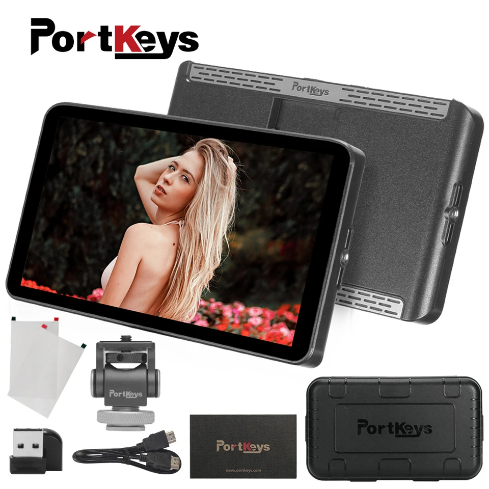 Portkeys LH7P Controllo telecamera wireless da 7 pollici Monitor 4K Monitor da studio DSLR 1000nit On-Camera Campo Audio Schermo Video Foto