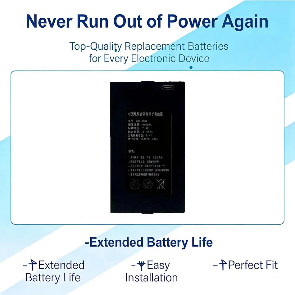 

Lightweight 5000Mah Smart Door Lock Battery Fit For Zns-09B High Performance