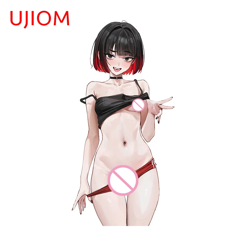 UJIOM 13cm X 6.5cm Hentai Girls Sexy Personality Wall Stickers Living Room Cupboard Decal Creativite Home Decor Chambre