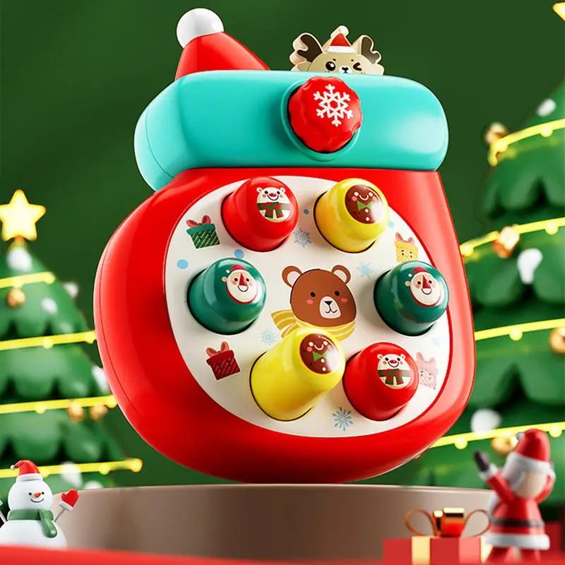 Christmas Whack Game Mole Stress Relief Whacking Game Kids Fingertip Toy Pop Game Fidget Toy Finger Toy Push Game For Kids