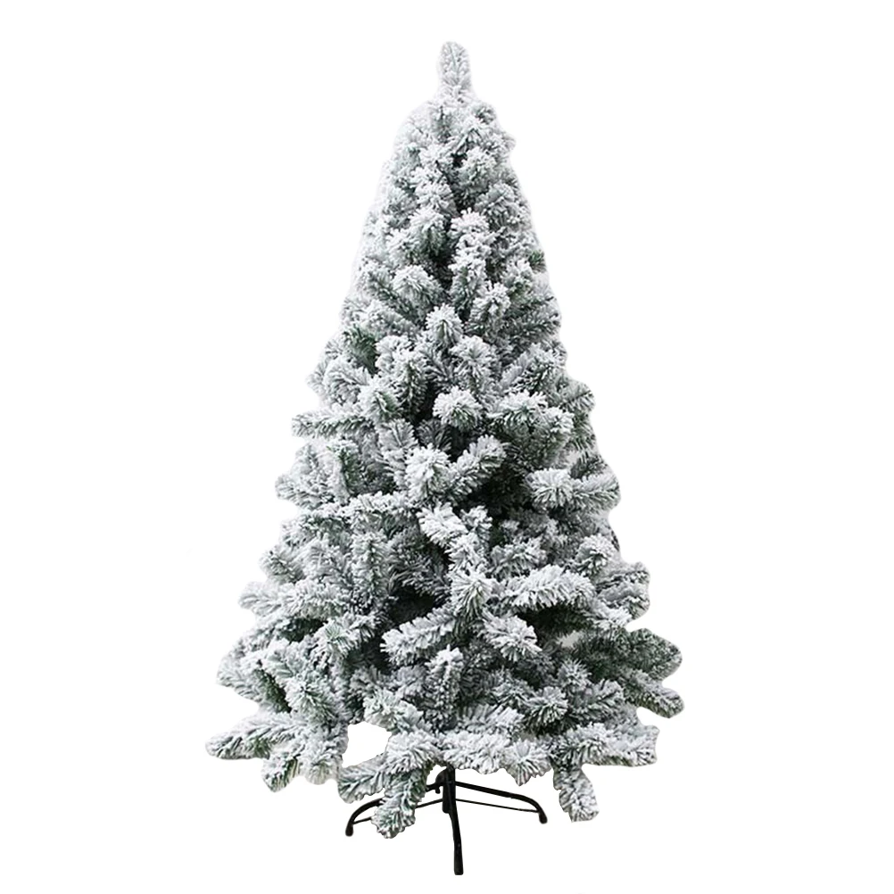 

Christmas Decor Artificial Flocked Tree Faux Winter Holiday Household Green Indoor