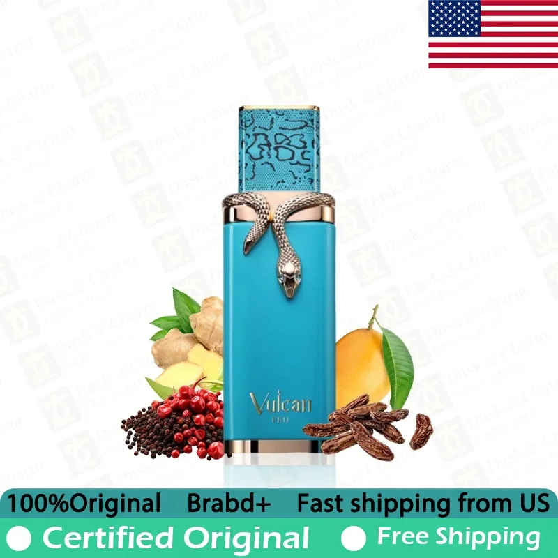 

French Avenue Vulcan Feu Eau de Parfum Spray 3.4 Oz Premium Arabian Perfumes Lasting Sparkling Fruity Floral Pheromones Perfume