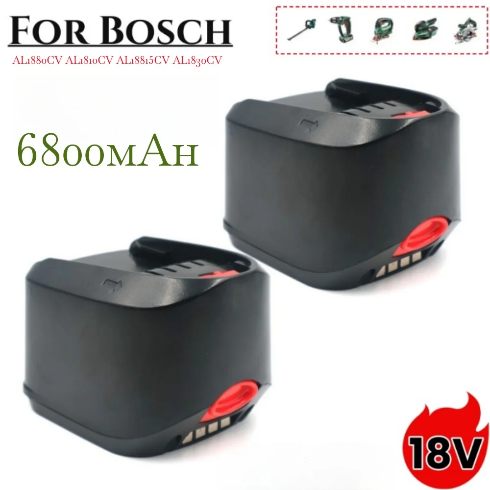 

Для Bosch 18 В 6,8 Ач литий-ионный аккумулятор PBA PSB PSR PST Bosch домашние садовые инструменты (только для типа C) AL1830CV AL1810CV AL1815CV