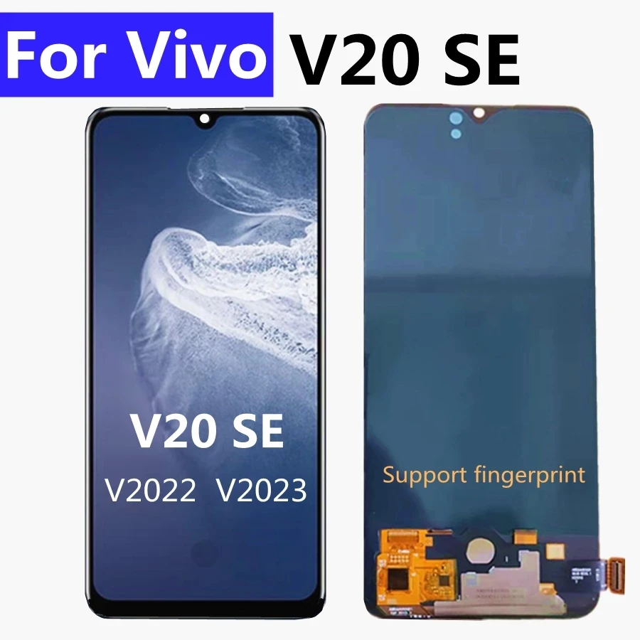 OLED LCD For Vivo V20 V20SE V20 2021 Display Touch Screen Digitizer Assembly Replacement with Free Tempered Film Glue Tools