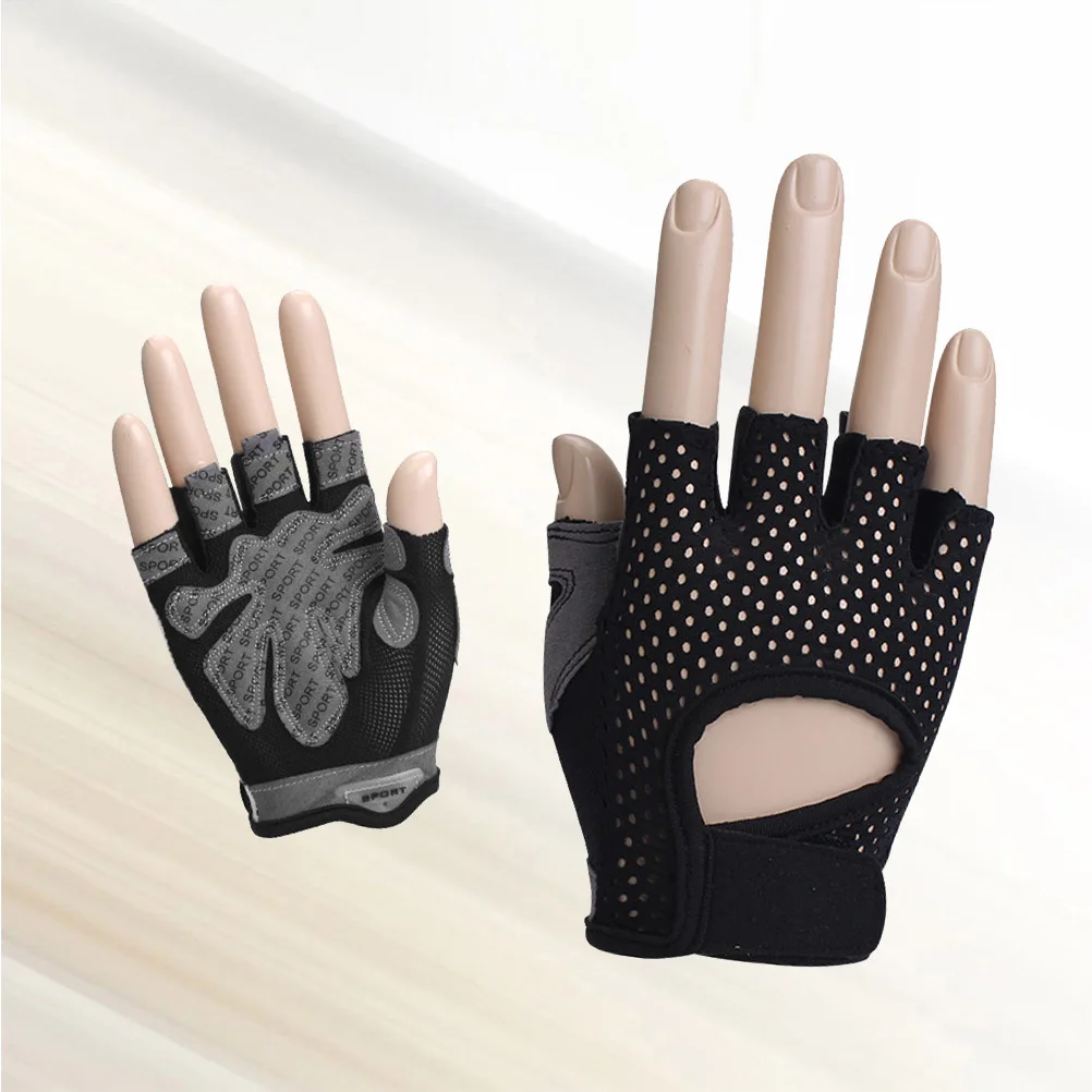 

Women's Fitness Gloves Breathable Gym Weight Lifting Half Anti Silicone Palm Strength for Women