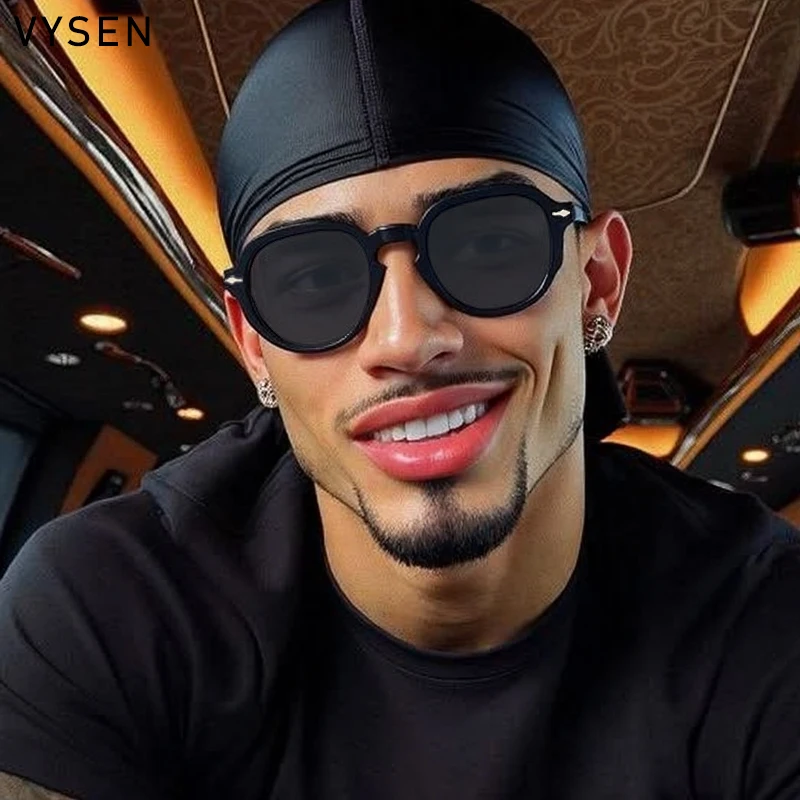 

Polarized Small Frame Round Sunglasses Men 2025 Luxury Brand Vintage Sun Glasses For Male Steampunk Outdoor Eyewear Shades UV400