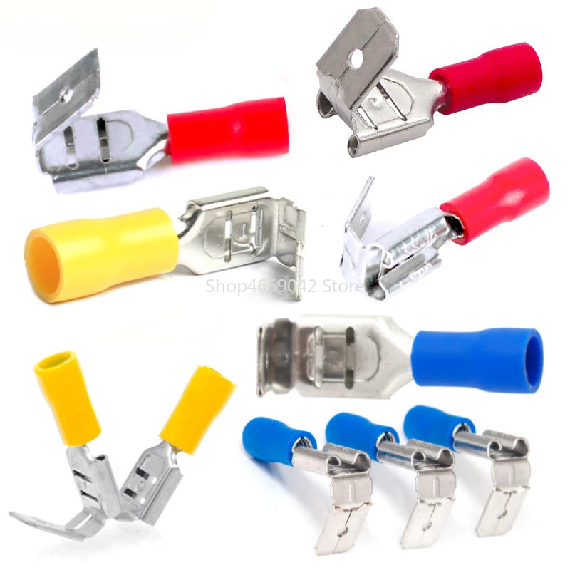 10PCS/Lot PBDD Terminals Series Blue Yellow Red Piggy Back Disconnector Cable Connector Wire Terminals Pre-insulating Terminals