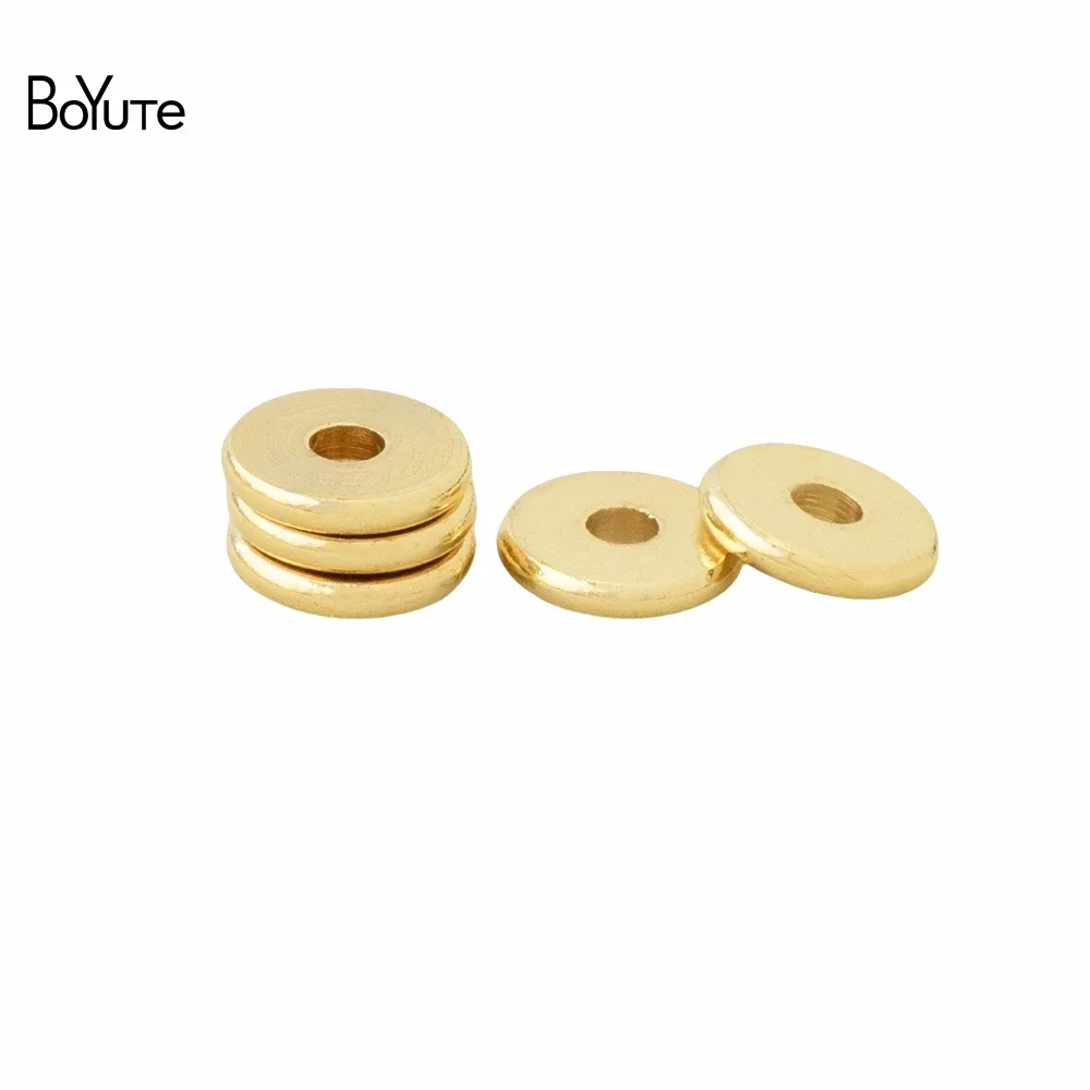 BoYuTe (100 Pieces/Lot) 5-6-7mm Brass Beaded Spacer DIY Jewelry Accessories Loose Beads