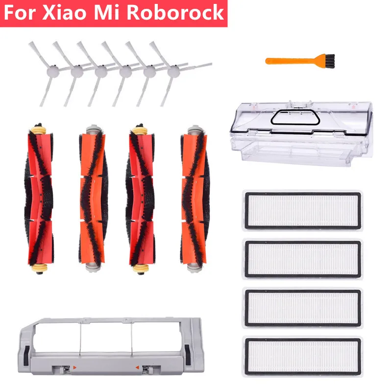 Dla XiaoMi Roborock S50 S51 S55 S6 S6 czyste akcesoria odkurzacz części zmywalny filtr HEPA szczotka główna szczotka boczna