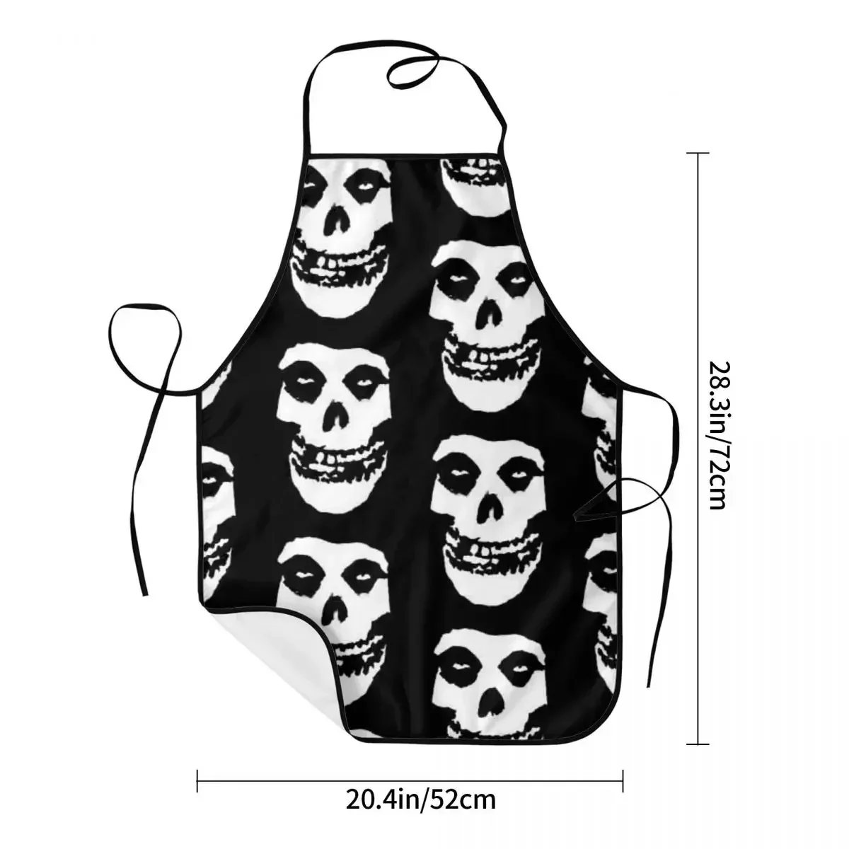 Misfits Band - Punk Rock Apron Chef Cooking Baking Tablier Sleeveless Bib Kitchen Cleaning Pinafore for Women Men Gardening