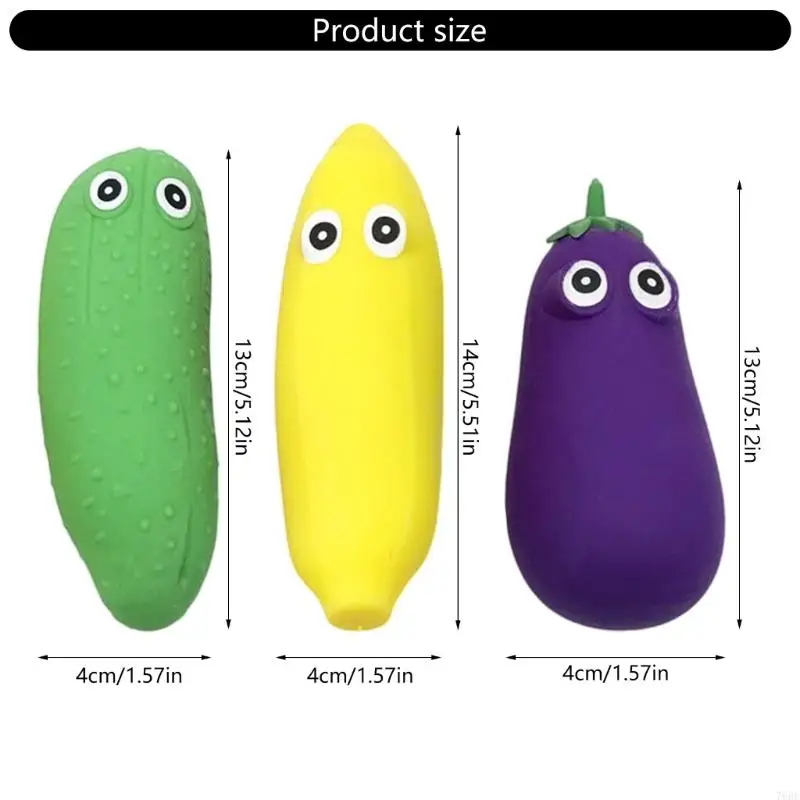 76HF Vervormbare Squeeze Stressbal Voor Volwassenen Kinderen Met Langzaam Terugkaatsende Komkommer Anti Angst Zintuiglijk