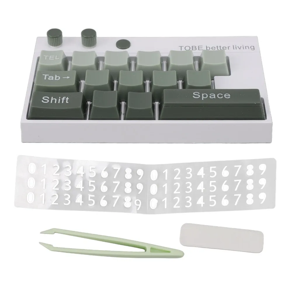 ABS Mechanical Keyboard Ornaments 4.09x2.56x0.71in Keyboard Gaming Keyboard Ornaments Luminous Output Number Stickers