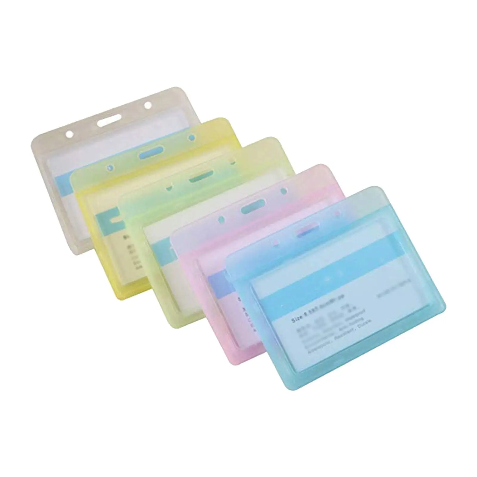 10Pcs Badge Holders Id Card Cases Waterproof Scratch Resistant for Office School Events Portable Lanyard Clip Premium Quality Id