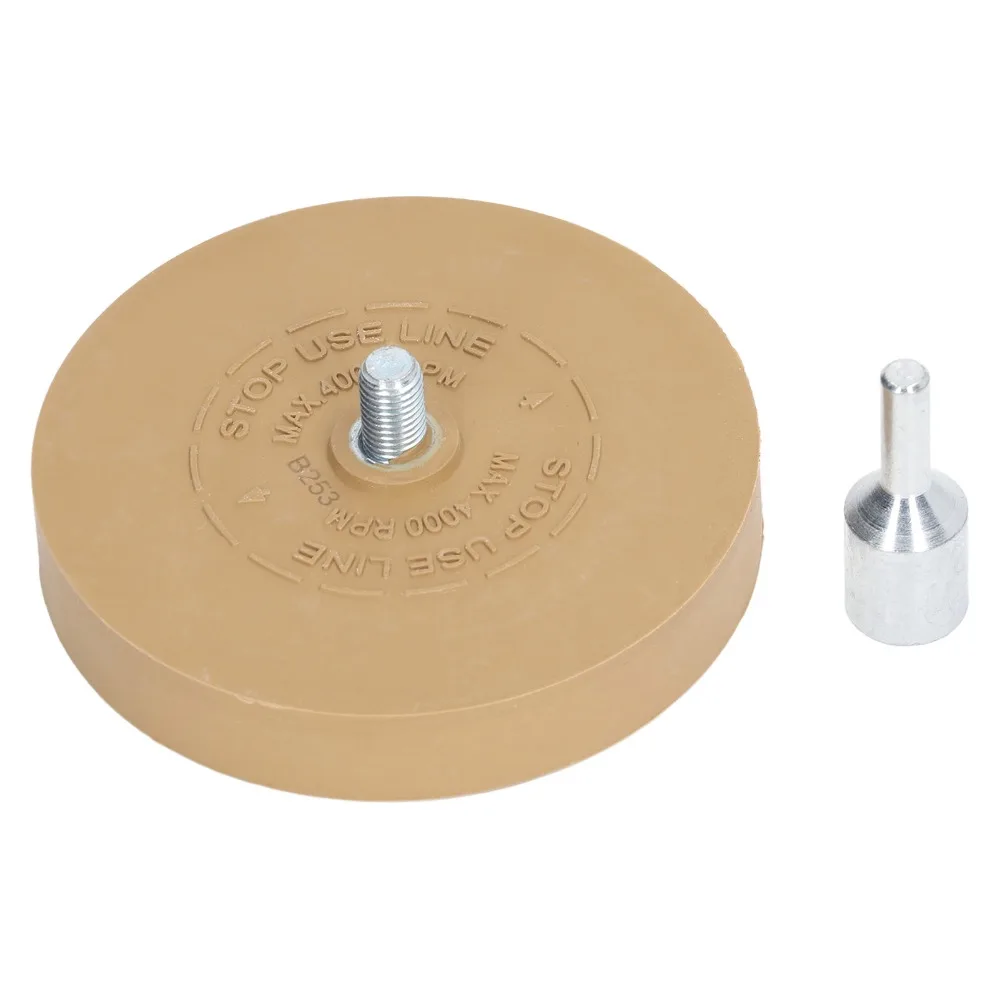 3.5in Rubber Eraser Wheel Rubber Material 4000RPM Decal Remover Eraser Wheel For Drill Pneumatic Adhesive Remover