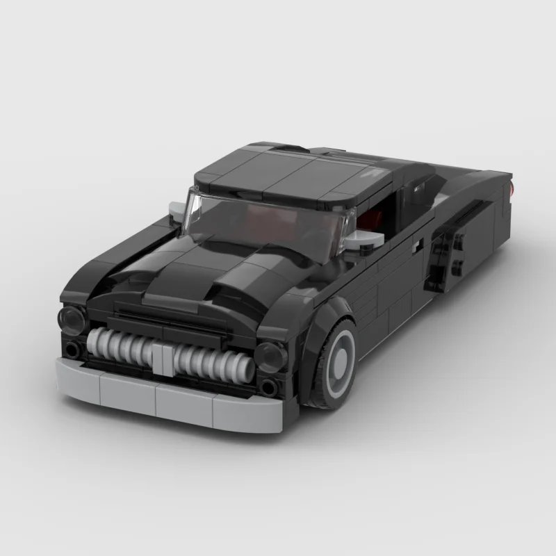 

334PCS Technical Black Vintage 205349 Racing car Competition Muscle Car Assembly Block Boy Toy Christmas And Kids Birthday Gift