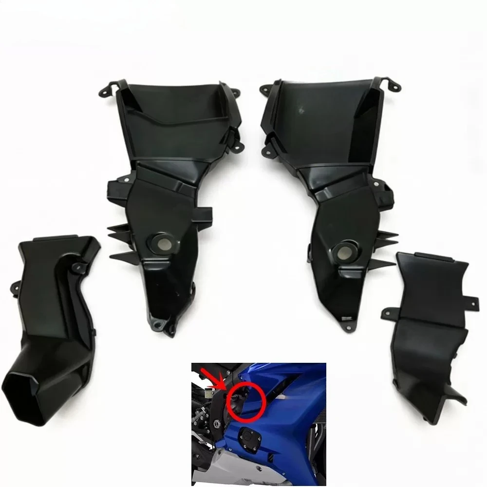 For Yamaha R6 2008 2009 2010 2011 2012 2013 2014 2015 2016 Ventilation Duct Black Housing Motorcycle left and right intake pipes