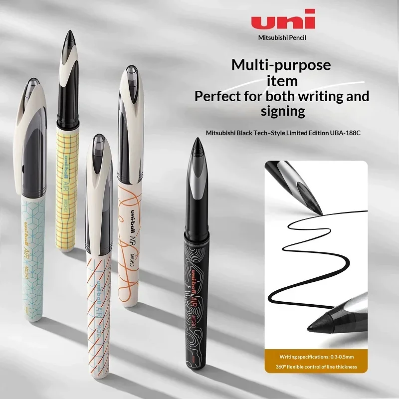 Uni Free Ink Control Liquid Rollerball Pen uni‑ball AIR UBA‑188 Waterproof Pigment Ink Variable Line Thickness Smooth Writing
