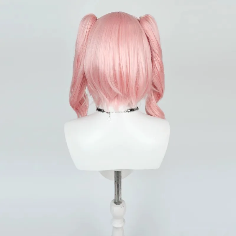 Perruque de Cosplay Mizuki Akayama, jeu et Anime, projet SEKAI, double queue, cheveux synthétiques en Fiber résistante à la chaleur