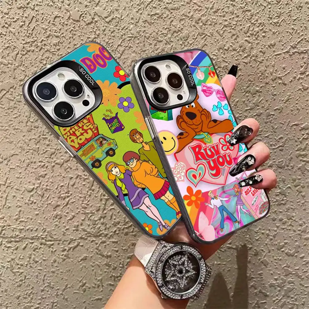 S-Scooby الكرتون D-Doo جراب هاتف آيفون 17 16 15 14 13 12 Mini 11 8 7 Pro Max Plus جراب هاتف ملون