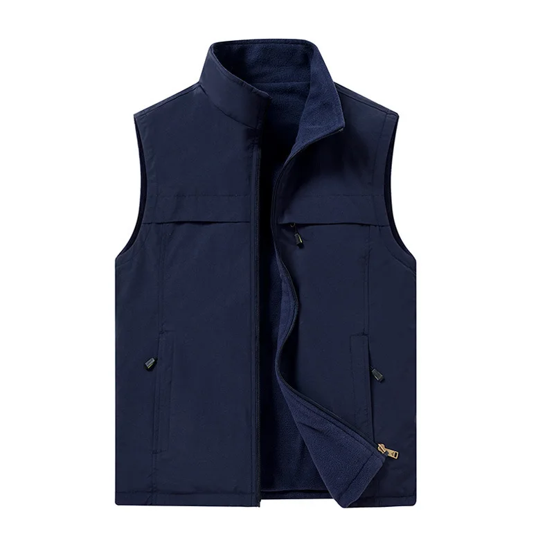 

Autumn and Winter New Double Sided Vest Men's Outdoor Shoulder Casual Coat Multi Pocket Vest Horse Jacket