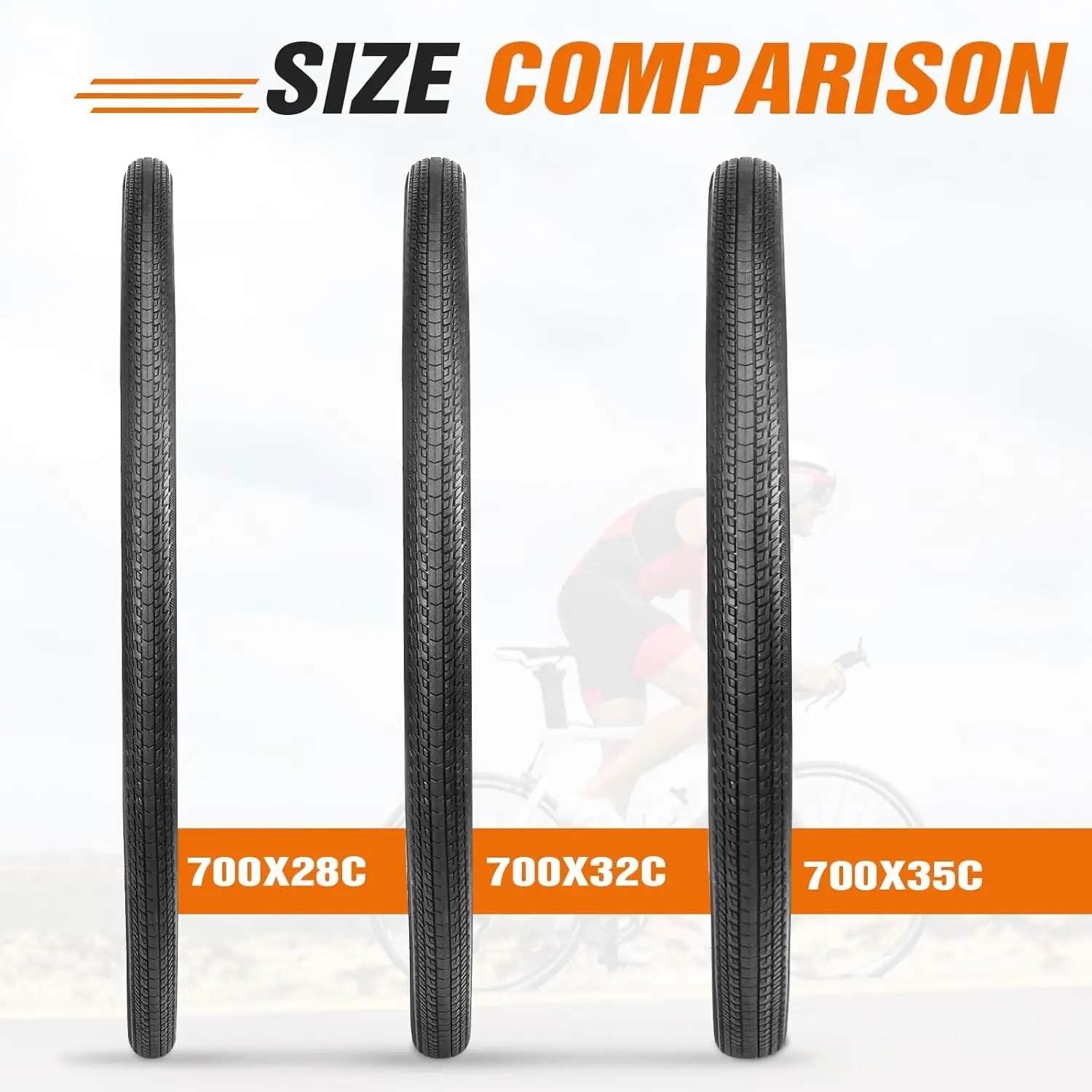 ZUKKA 700C Bike Tires 700C×28C/32C/ 35CRoad Bike Tire with 2 Tire Levers Folding Bicycle Tire for Road Bike, Hybrid Bike