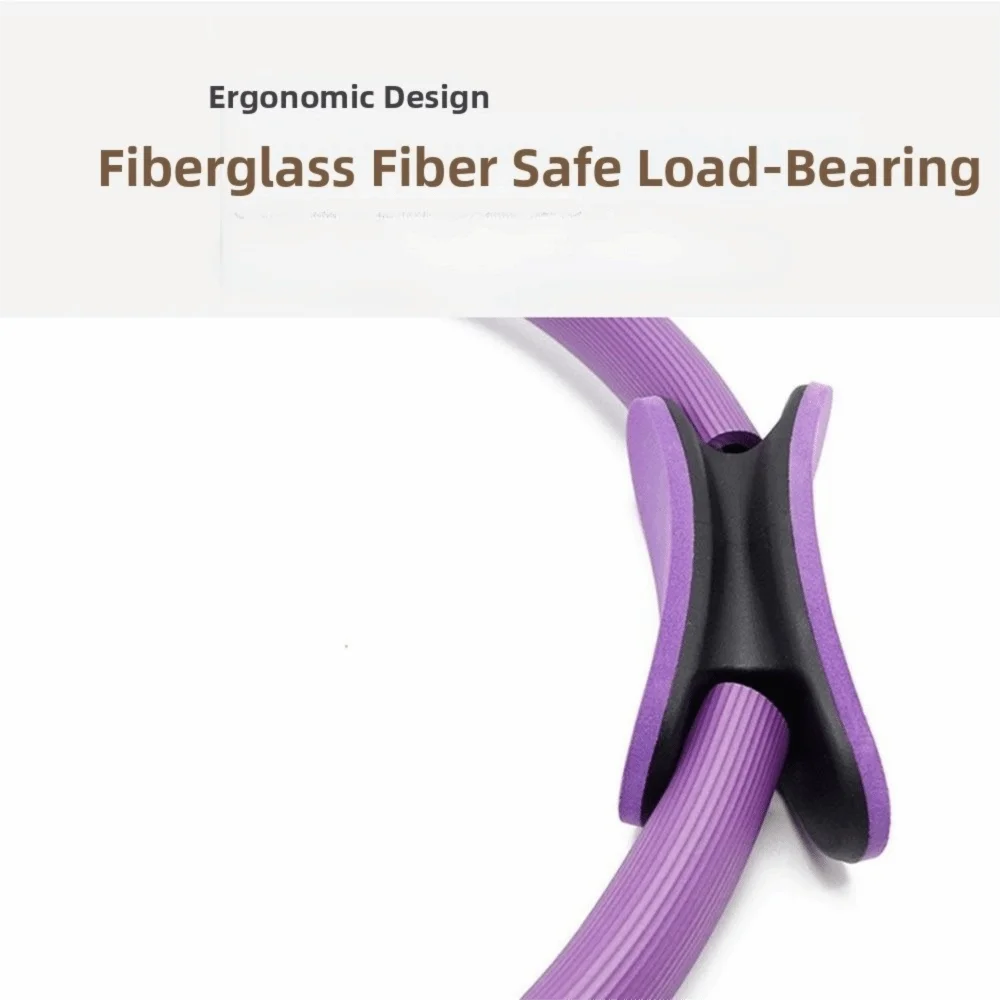 Shaping Fiberglass Pilates Ring Non-Slip Grip Durable Yoga Ring Lightweight Eco-Friendly Fitness Circle Gym Use