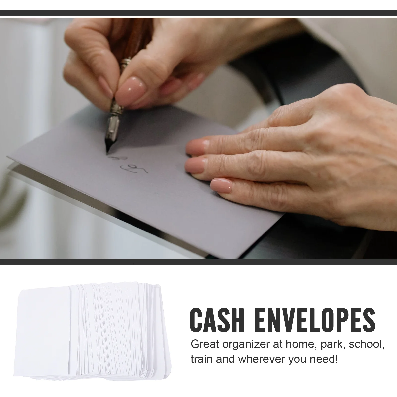 

100Pcs Premium Blank Letter Envelopes Thickened Paper Material for Safe Money Storage Business Receipts and File Organization