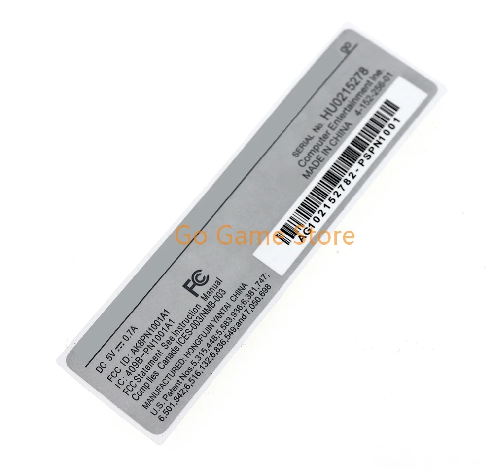 5pcs Sticker Label For PSP GO Game Console Back Shell Cover Faceplate Label Sticker