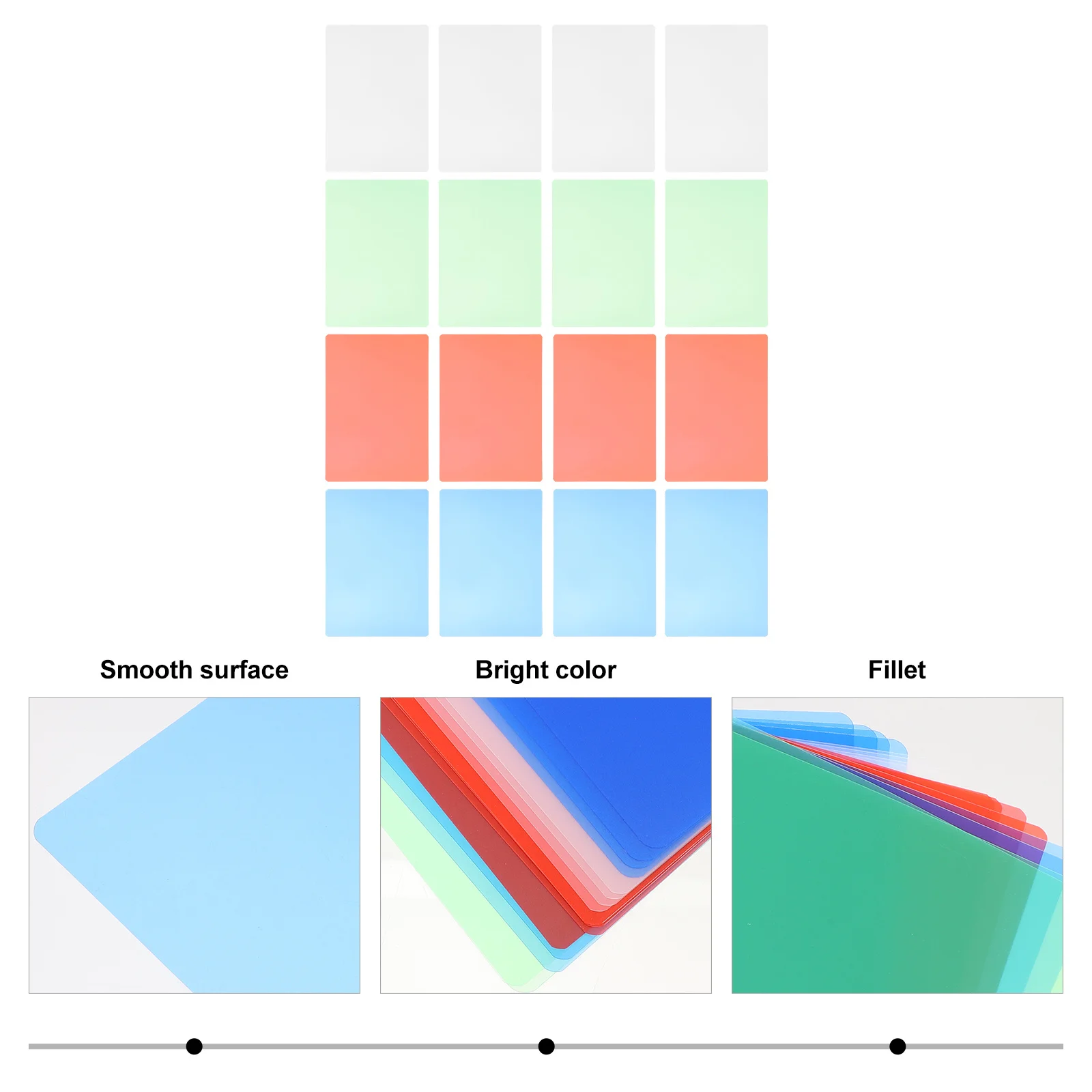 16Pcs A4 반투명 쓰기 패드 시험 보드 혼합 색상 미끄럼 방지 학생 학교 사무용품 독서 도구 쓰기 매트