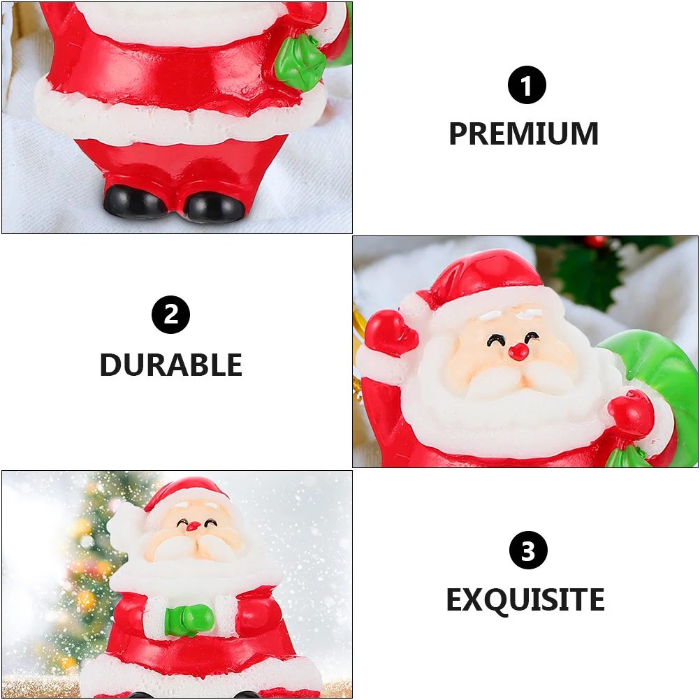 5 قطعة حلي رجل الثلج الراتنج زينة عيد الميلاد صغيرة سانتا كلوز عيد الميلاد المشهد الصغير الحلي عيد الميلاد الصغيرة #2