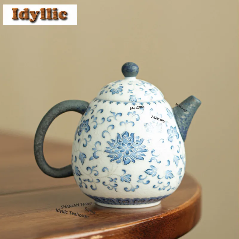 HOYIHM 200ml Tracing Silver Column Lotus Teapot Creative Tea Infuser Pot Household Tea Brewing Kettle With Filter Tea Items Gift