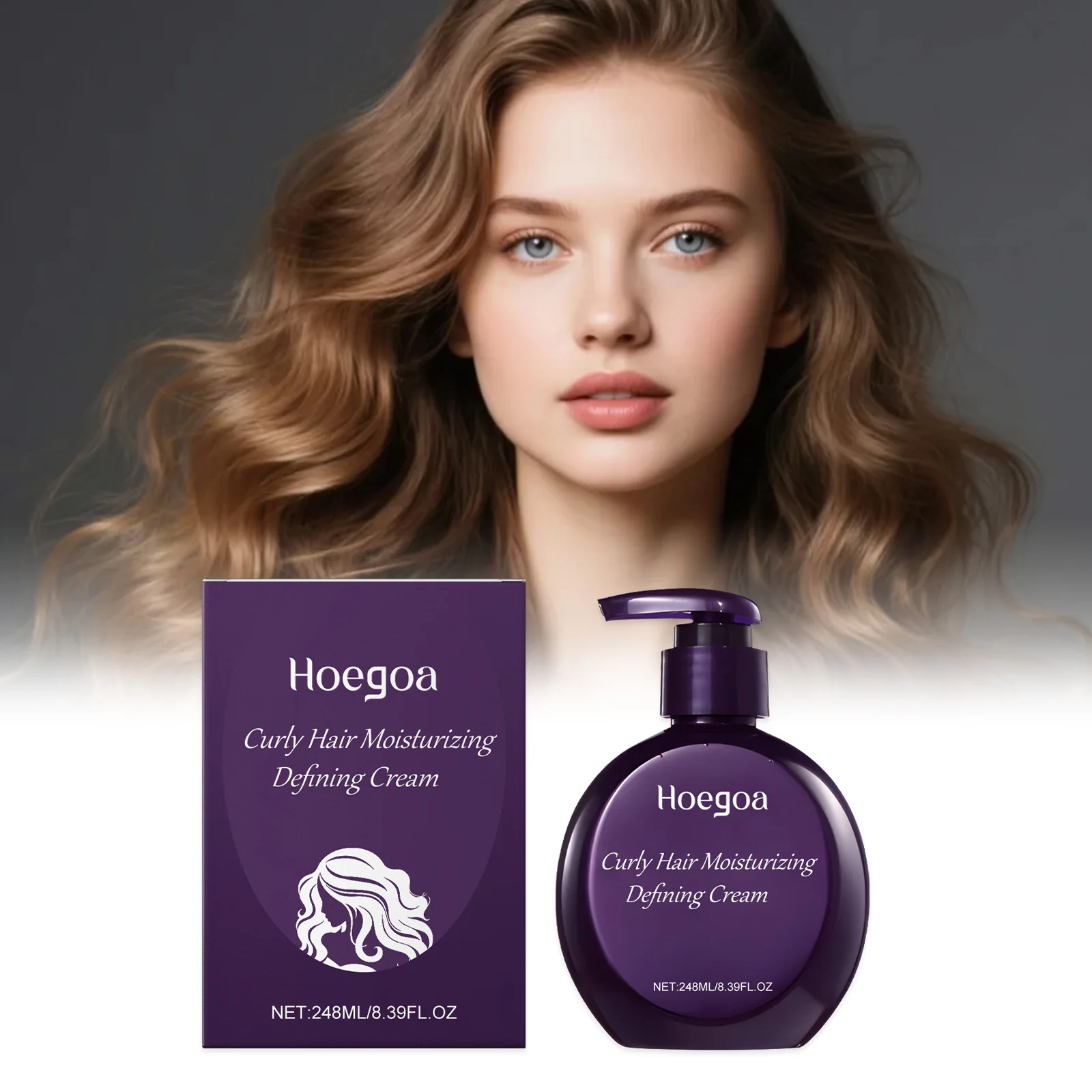 

Curl Defining Cream Hair Moisturizer Lasting Volumizing Styling Smoothing Anti Frizz Dryness Deep Conditioning Hair Care Elastin