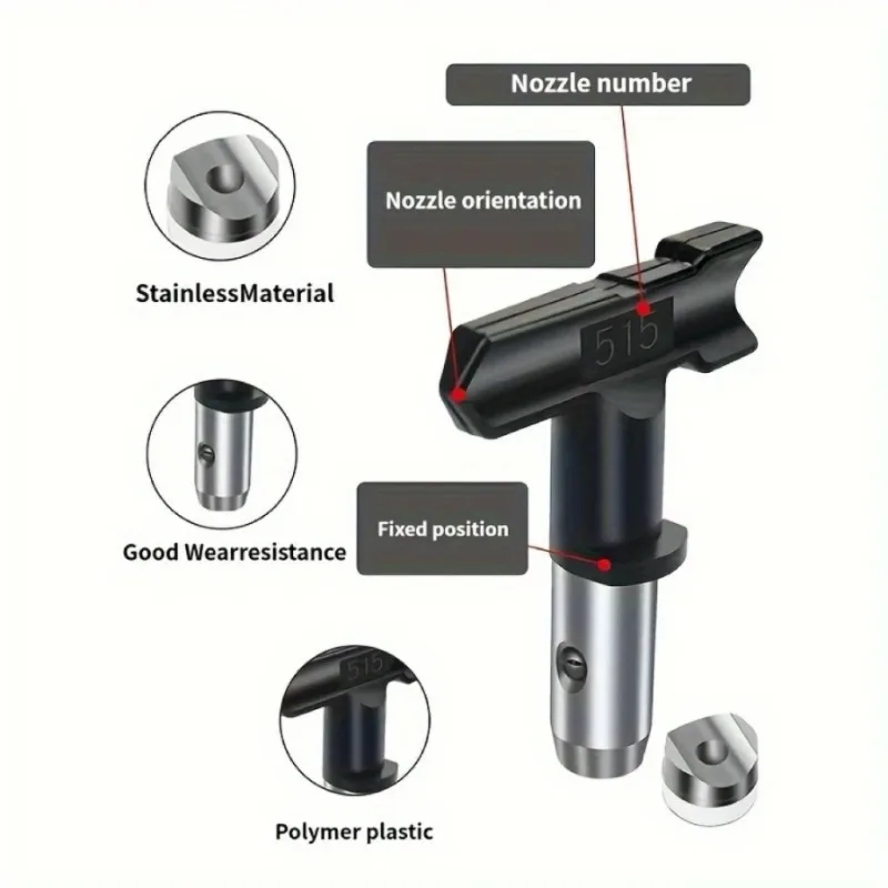 10 buses et couvercles de buse pour pistolets de pulvérisation sans air à haute pression, remplacement des accessoires de buse de mastic pour sièges de buse
