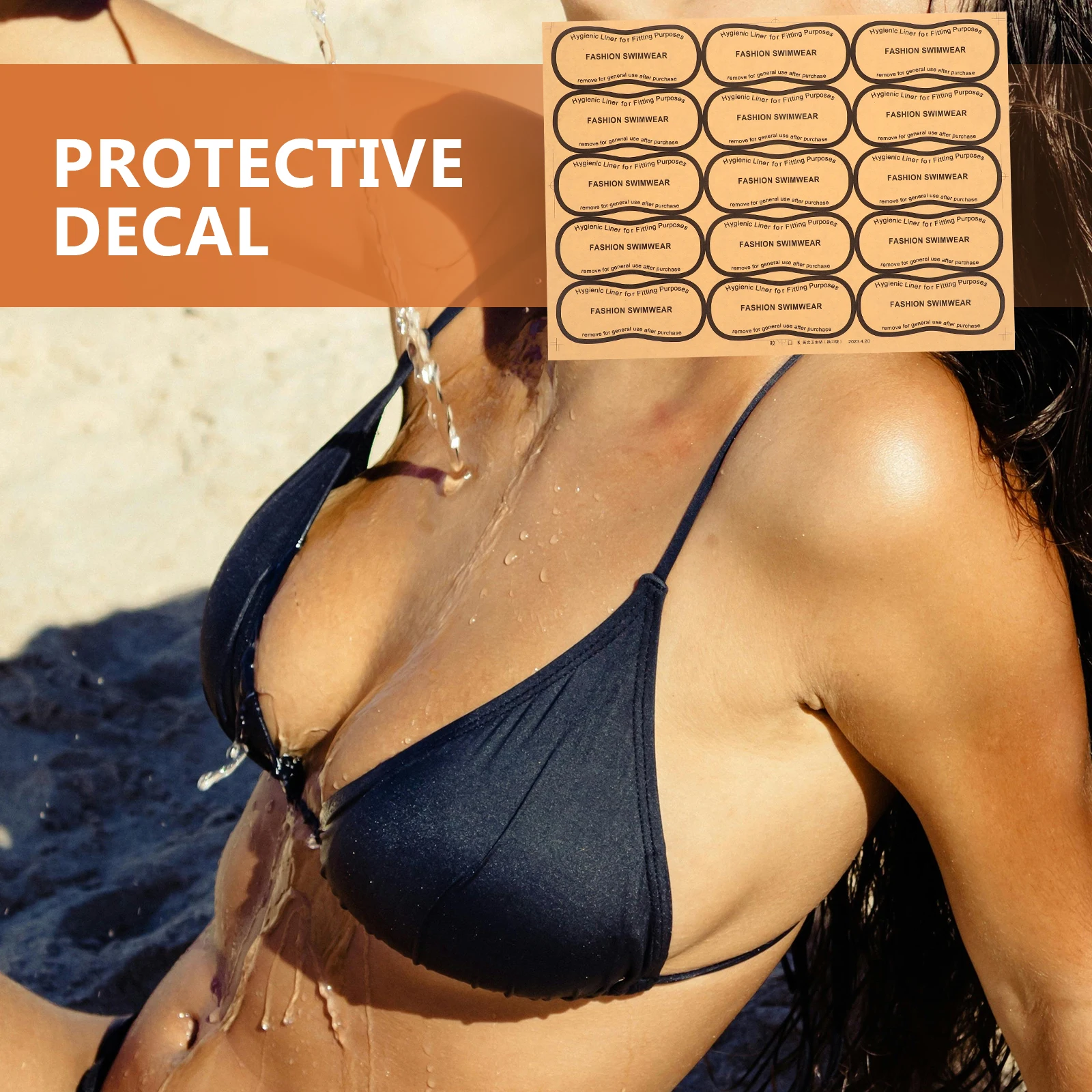

7 Sheets Underwear Stickers Swimsuit Protective Panty Liner Adhesive Decal Lightweight Girls Swimwear Lingerie