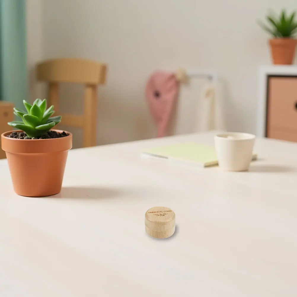 กล่องไม้ขนาดเล็กสำหรับเก็บสายสะดือเด็กแรกเกิด ปิดผนึกอย่างดี เหมาะสำหรับเก็บผมตัดครั้งแรกและฟันน้อย