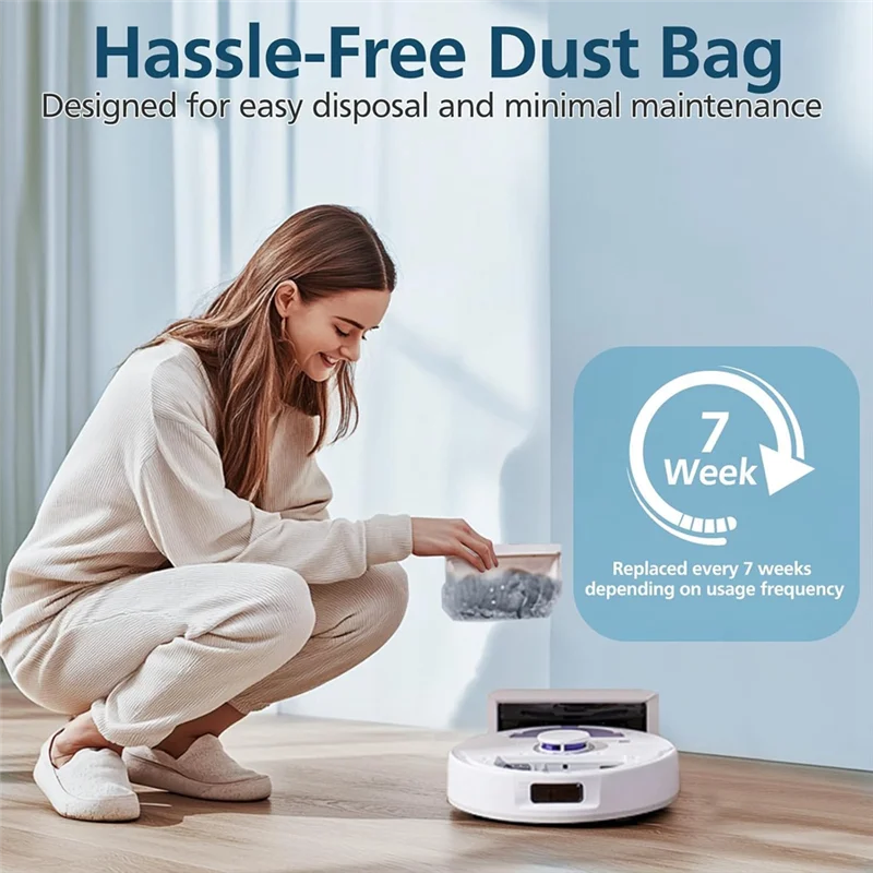 

BAAM-Dust Bags For Narwal Freo X Ultra & Freo X Plus Robot Vacuum Disposable Dust Bag Replacement With Built-In Hepa Filter