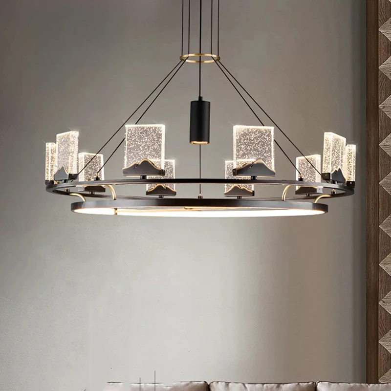 Home Decorationpendant Lights, Luxury Crystal Living Room Chandelier, Dining Room Pendant Lamp, Ceiling Light, Indoor Lighting