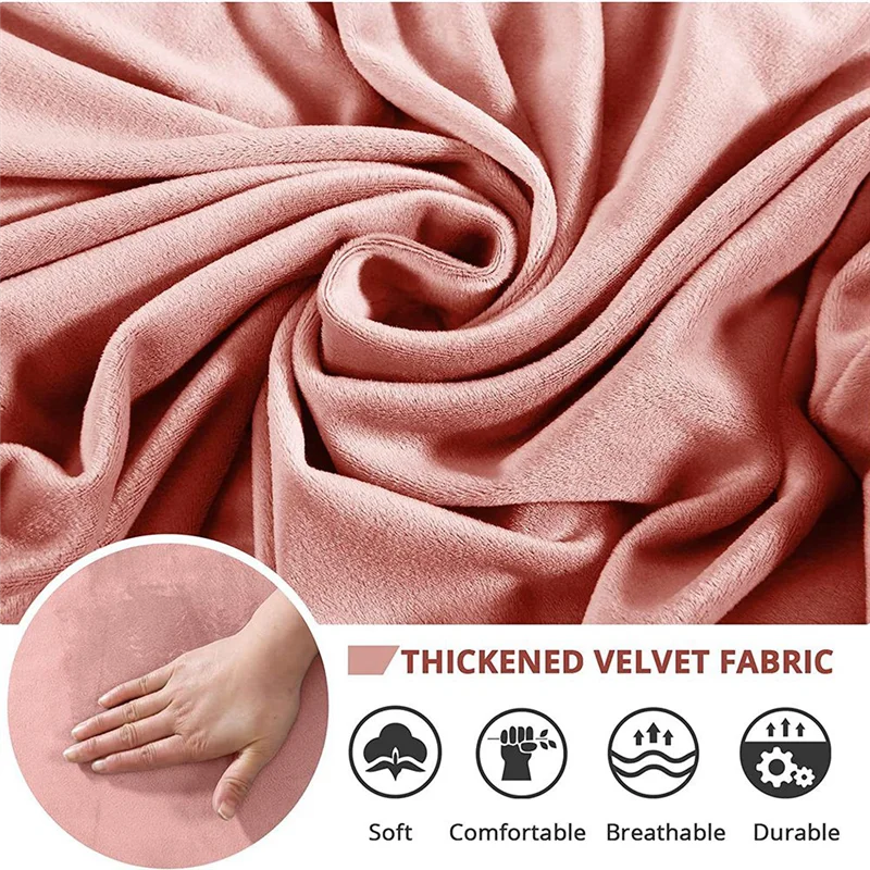 A04I 2 قطعة أغطية كراسي لكراسي تناول الطعام، مع أغطية كراسي طعام مخملية مرنة أغطية كراسي للمطبخ، وردي