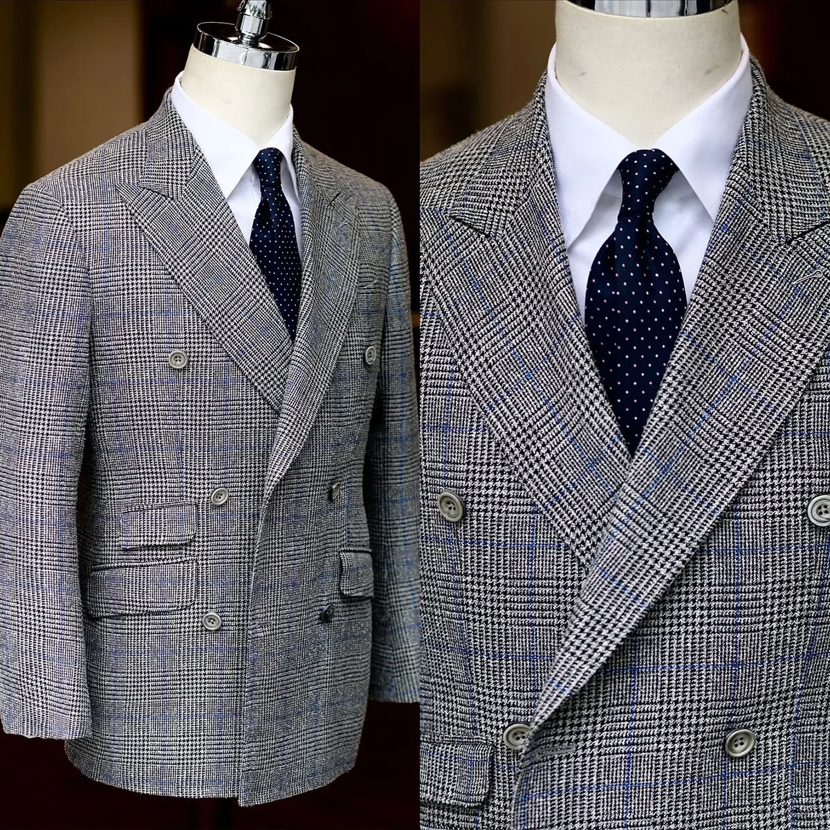 

Fashion Men Suits 1 Piece Prom Blazer Slim Fit Double Breasted Groom Wedding Tuxedos Formal Banquet Business Customized