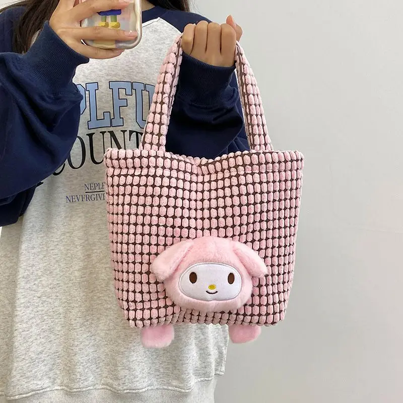 

Kawaii Hello Kitty PomPomPurin My Melody Sanrio Student Cute Cartoon Large Capacity Handbag Satchel Bag Christmas Gifts for Kids