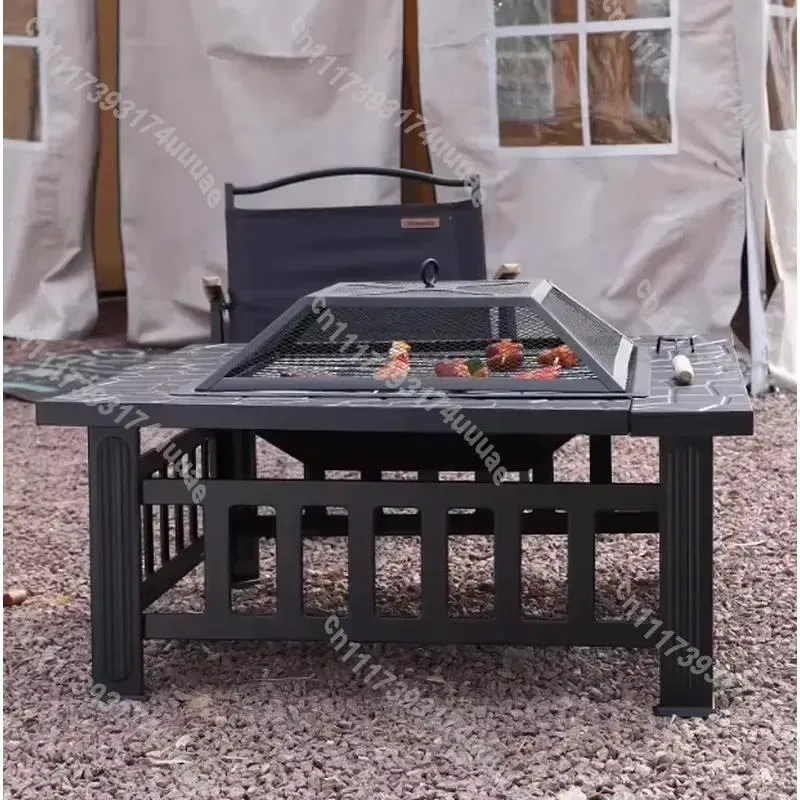 Detachable Charcoal Barbecue Grill Set Multi-purpose Outdoor Cooking Stove for Home Garden and Courtyard Use