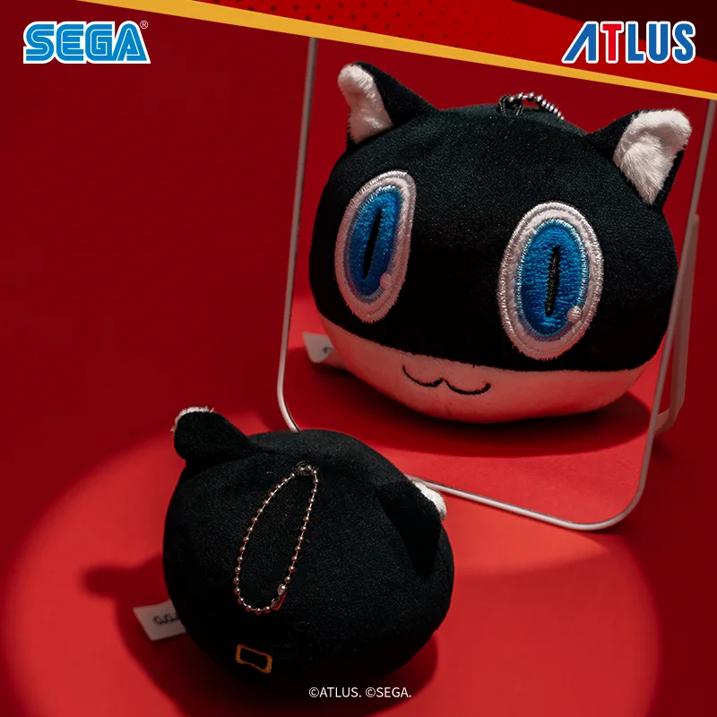 Chaveiro de Pelúcia Redondo Fofo da Morgana de Persona 5 Royal da Sega Atlus, Charmoso e Macio para Bolsas, Acessório de Anime para Fãs de Jogos