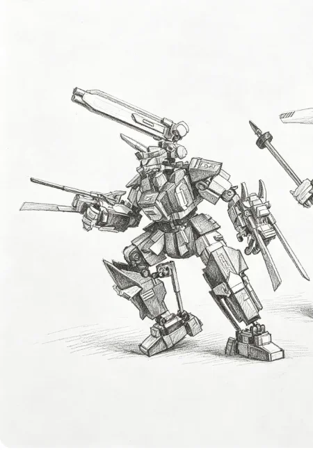 2026 Latest Movie Character Duel Mech Toy Model, Suitable for Home Decoration and Collecting Holiday Gifts