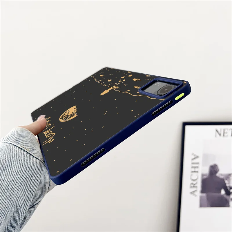 Capa Dura Matte para Xiaomi Pad 6, Lua Abstrata, Caminhada Pintura, Xiaomi Mi Pad 6, 6S Pro, 12.4 Case, Redmi Pad SE, 2023