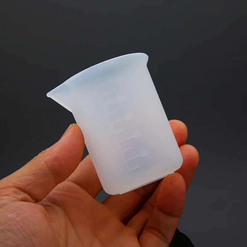 100ML White Silicone Measuring Cup Resin Silicone Mould Handmade DIY Jewelry Making Tool Epoxy Resin Cup Crystal Scale