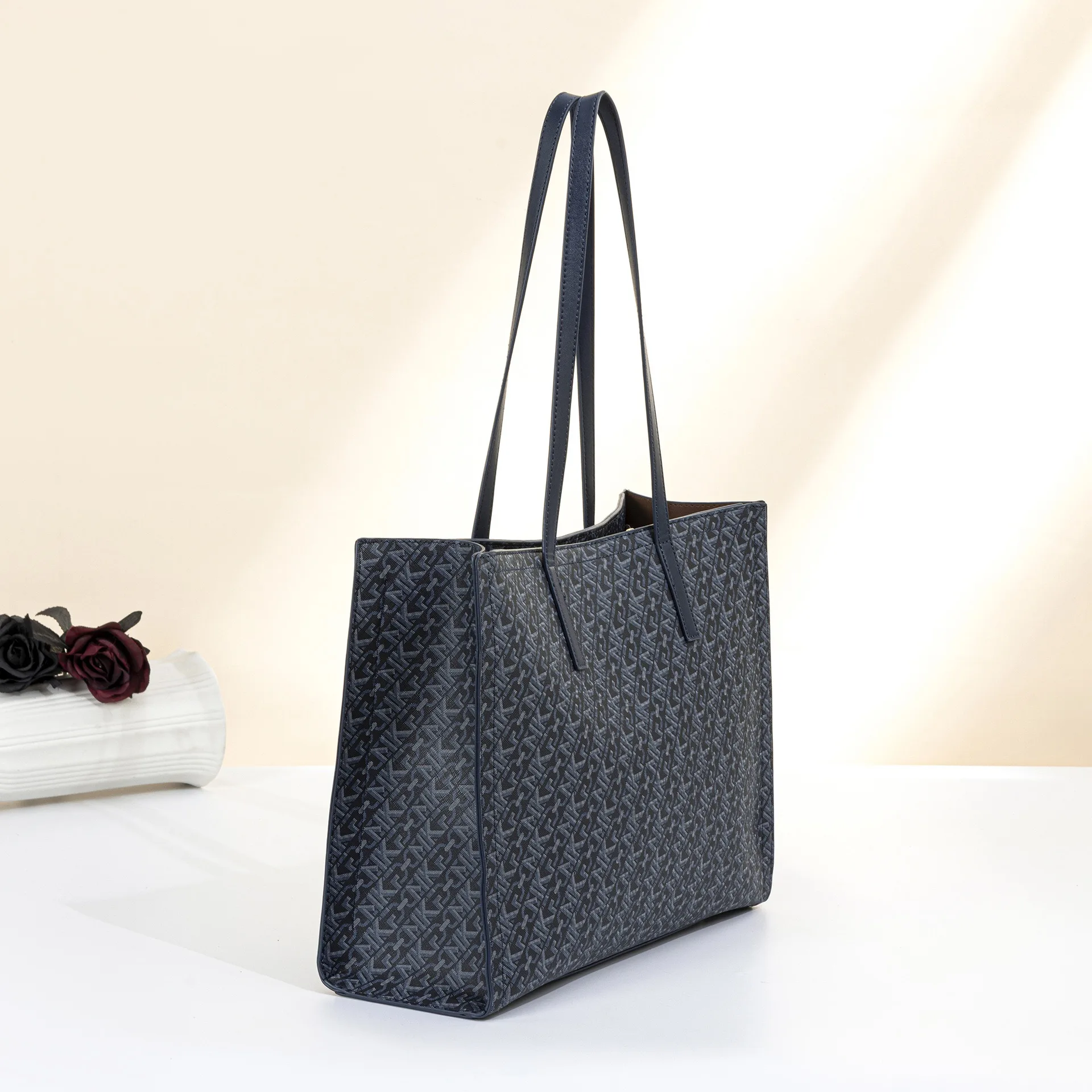 Vintage Monogram Tote Bag with - đánh giá và giá Tote Bag Leather Monogram