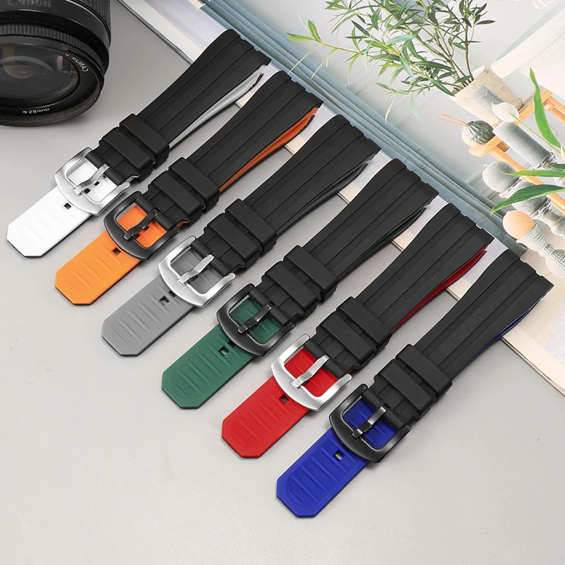 Arc Interface Silicone Strap Men Women Universal Bracelet 20mm 22mm Rubber Watchband Outdoor Sport Wristband