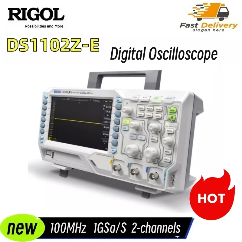 RIGOL DS1102Z-E 100MHz oscilloscopio digitale 2 canali analogici