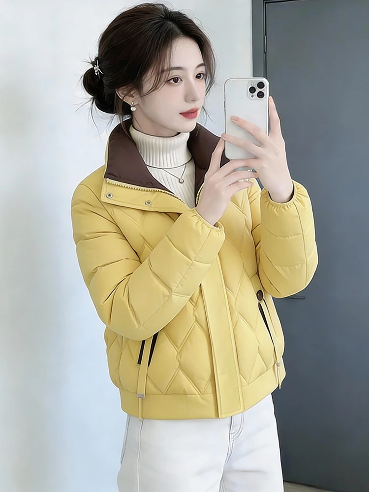 

Sli Lightweight Cotton Jaet Women's Faionable Streetwear Winter Coat Ele And Suitable Small Cotton Padded Vest