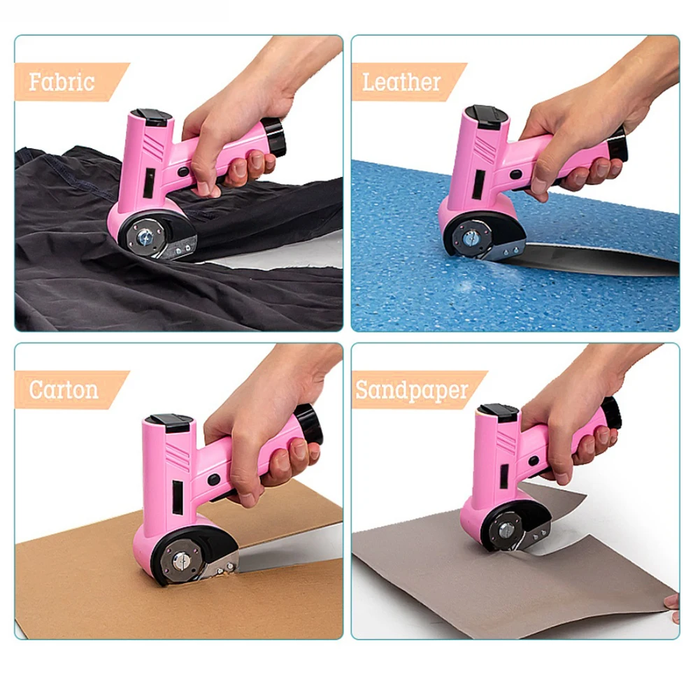 Cordless Electric Scissors With 3 Round For Blades 2000mAh For Brushless Motor For Fabric Leather Cardboard Plastic Cutting Tool